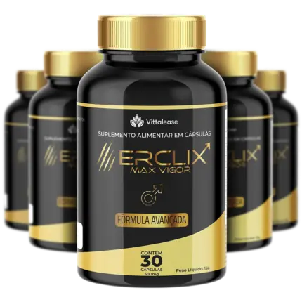 Kit 5 Erclix Max Vigor Estimulante Masculino Potente Natural