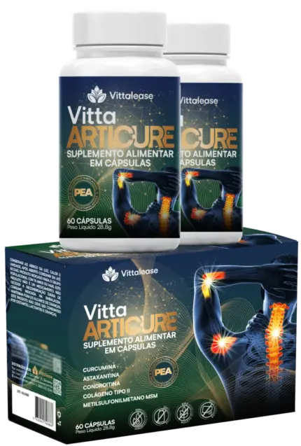 2 Vittarticure Alivia Dor Pea MSM Colágeno Tipo 2 Curcumina Condroitina 8 em 1