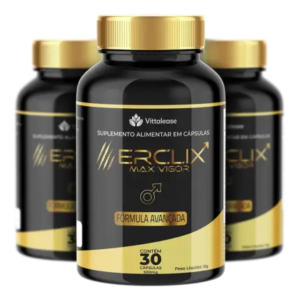 Kit 3 Erclix Max Vigor Estimulante Masculino Potente Natural